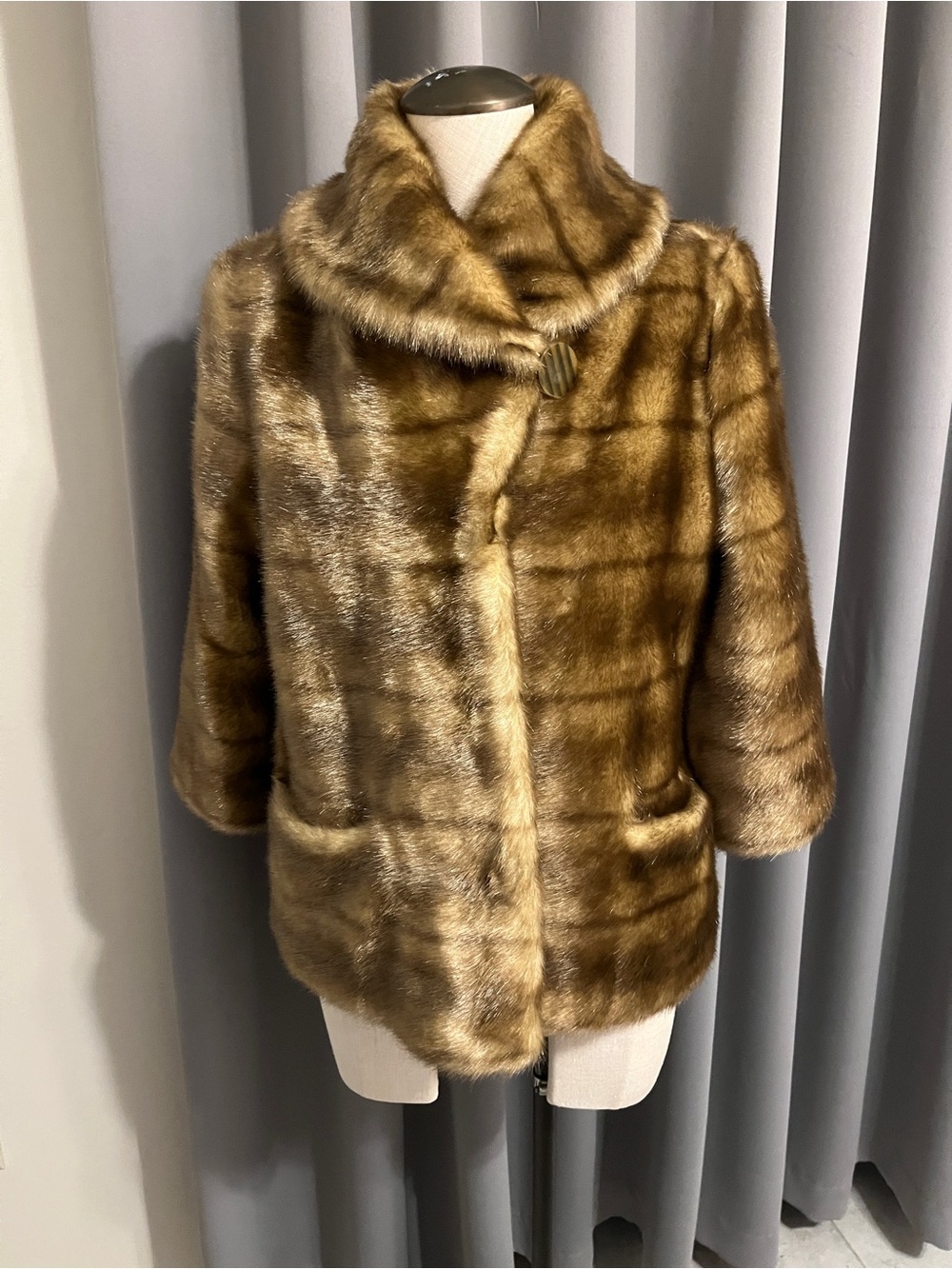 Rachel Zoe Lux Faux Fur Brown Coat